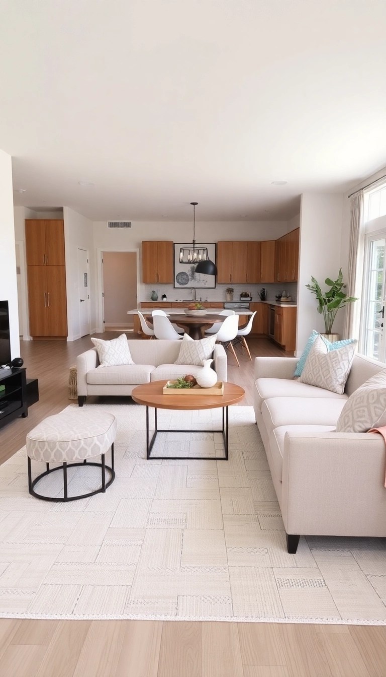 14 Minimalist Decor Tricks to Transform Your Home into a Serene Sanctuary! - 6. Create Zones with Rugs